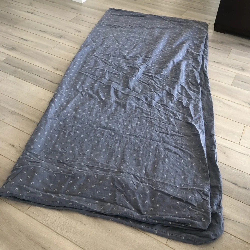 Rejuvenation Linen Embroidered Queen Duvet Cover